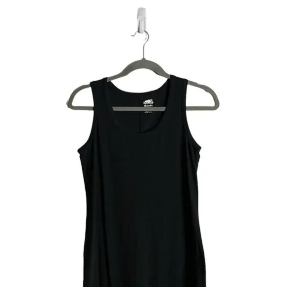 Roots Women's Black Sleeveless Maxi Shirt Dress - Picture 2 of 9